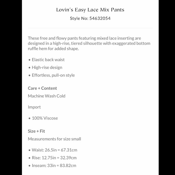 Free People Lovin Easy Lace Pants Trousers Size L Boho Tan - Picture 17 of 17